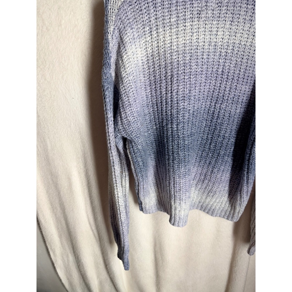 A New Day Ombre Chunky Knit Crew Neck Sweater Blue Purple Gradient Womens Medium - Picture 5 of 7